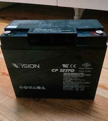 VISION CP12170 akkumulyator - Növ: VRLA (valvəli tənzimlənən), şarj