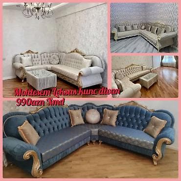 👑Leksus klassik künc divan 👑Yalnız bizdə ən sərfəli qiymətə 👑3*2