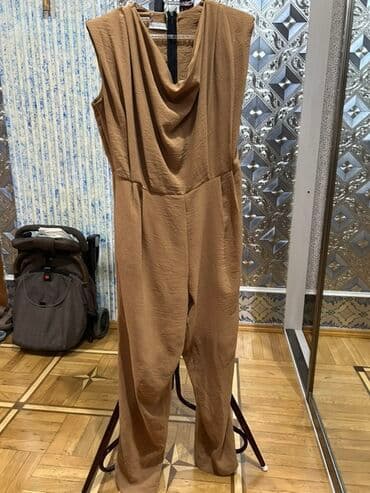 Qadın üçün kombinezon - Rəng: karamell/boz-qəhvəyi - Model: ön