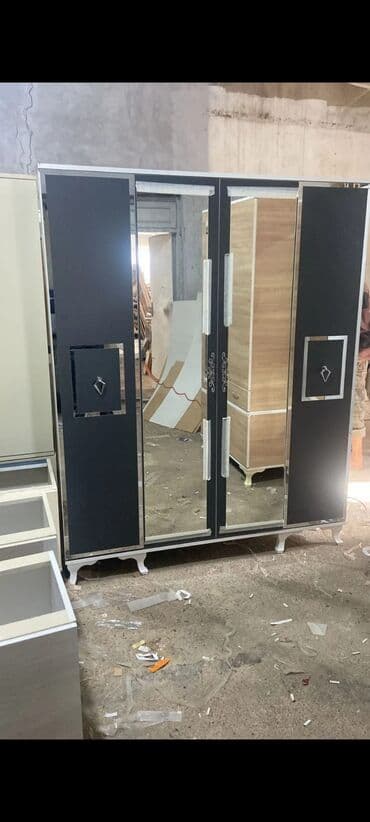 шкаф купе с подсветкой: Kupe, 4 qapılı Düz dolab, Qarderob, paltar dolabı, Azərbaycan — 1