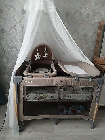 uşaq motosiklet: Kidilo körpə üçün çoxfunksiyalı beşik–manje - 2 qatlı portativ beşik — 7