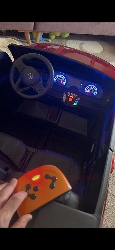 pult masin: Uşaqlar üçün elektrikli minik avtomobili – qırmızı rəngli SUV tipli — 7