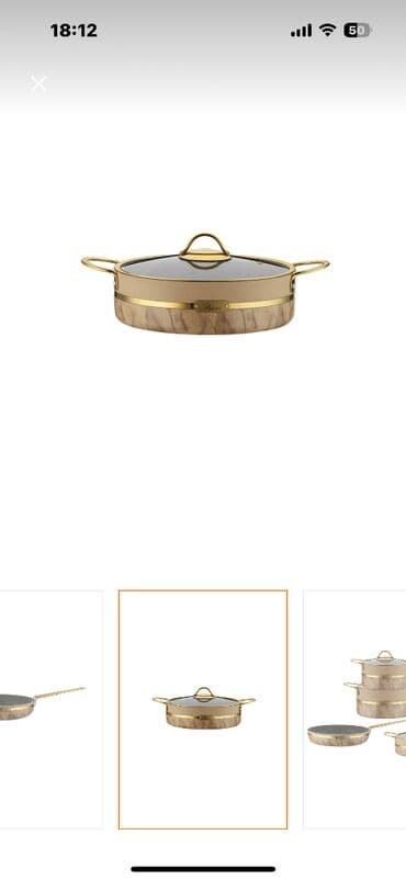 manatı qazanı: Qazan, rəng - Bej, 5 l, 30 sm — 7