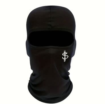 Motosilet ucun qara sekilli maska