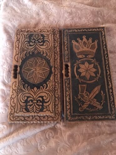 Спортивная форма: Taxta nərd taxtası – əl işi oyma naxışlı - Material: bərk ağac (tam — 4