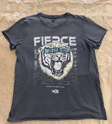 mavi macun: Qadın T-shirt dəsti – 4 ədəd 1) Qara t-shirt, “FIERCE World Tour — 1