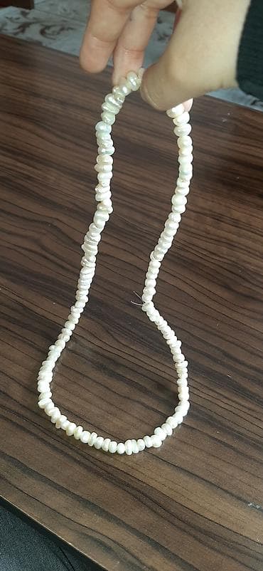 Сумки: Təbii inci muncuq boyunbağı - Material: ağ rəngli, qeyri-mütəmadi — 3