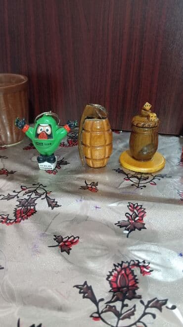 Süni güllər: Dekorativ suvenir dəsti - Müxtəlif materiallardan hazırlanmış 7 ədəd — 2