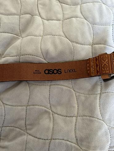 Ремни и пояса: ASOS Leather Belt With Antique E – dəri kəmər - Brend: ASOS - Model — 7