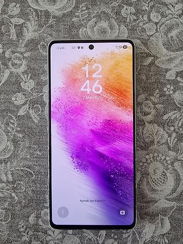Samsung Galaxy A73 5G, 128 GB, rəng - Ağ, Barmaq izi, İki sim kartlı