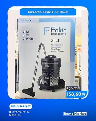 Fakir Hausgeräte Metal Drum tozsoran – 21 LT tutum Xüsusiyyətlər: - lalafo.az -da Fakir Hausgeräte Metal Drum tozsoran – 21 LT tutum Xüsusiyyətlər: -