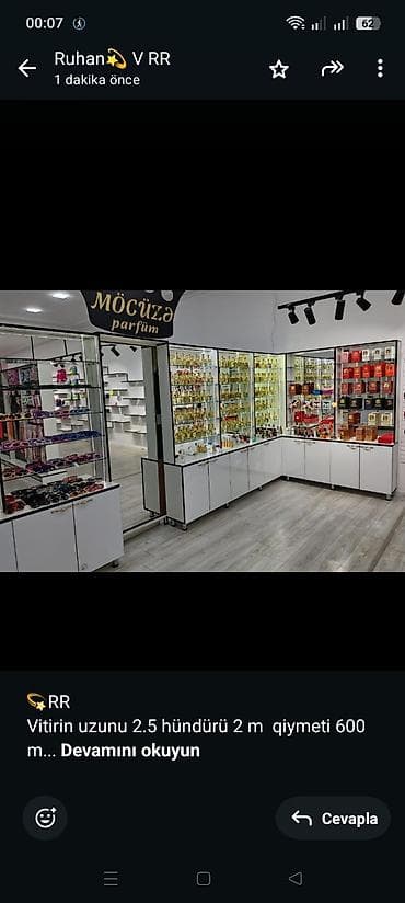 vitrin mağaza: 💫RR Vitirin uzunu 2.5 hündürü 2 m qiymeti 600 m Vitrin uzunu 1.50 sm — 1