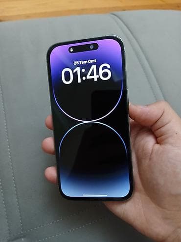 ucuz bluetooth qulaqlıq: IPhone 14 Pro, Deep Purple, Face ID — 1
