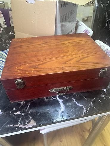 klyonka sufre: Mətbəx qab-qacaq dəsti – taxta qutuda - Zərif taxta keyslə təqdim — 4