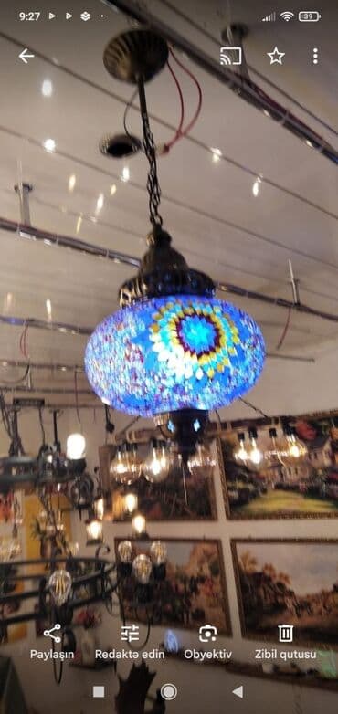 sederek cılcıraq mağazaları: Çılçıraq, 1 lampa, Şüşə — 3