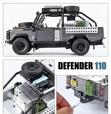2107 modeli: Off-road model avtomobil – Defendər üslubunda detalı kolleksiya maketi — 10