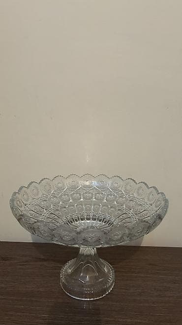 meyve qabl: Şüşə ayaqlı meyvə/qabi xrustal — 1