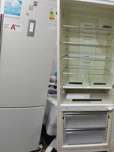 İşlənmiş 2 qapılı Siemens Soyuducu Satılır, rəng - Ağ, Dolab içi