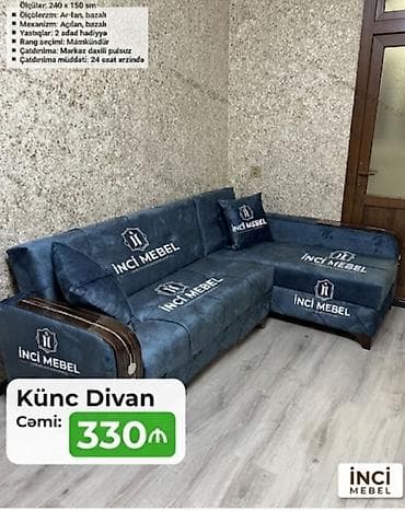 divan: Künc divan, Yeni, Açılan, Bazalı, Parça, Şəhərdaxili pulsuz çatdırılma — 1