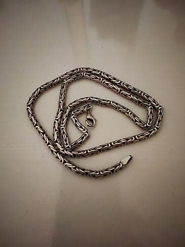 Gümüş boyunbağı - Material: gümüş rəngli metal (şəkillərdəki nümunə) — 5