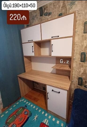 Çoxfunksiyalı iş masası və üst dolab dəsti - Ölçü: 190×110×50 -