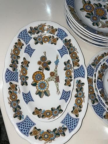 semicka yağı: Nahar dəsti, rəng - Ağ, Farfor, Almaniya — 4