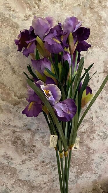 цветы искусственные: Цветы ирисы искусственные,количество-5 штук.Яркие,красивыелепестки — 5