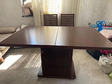 Qonaq masası, Yeni, Açılan, MDF, Kvadrat masa