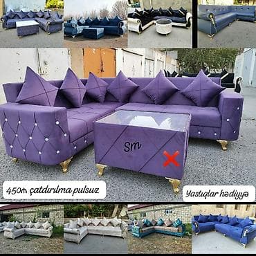 qonaq desti: Sifarişlə hazırlanır, rəng seçimi var. Künc divan və oturacaq — 7