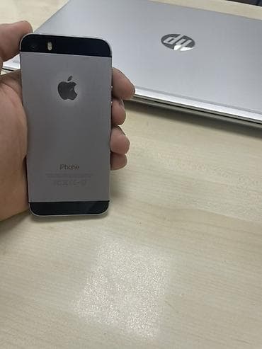 ayfon 6 s: IPhone 5s, Space Gray, Barmaq izi — 1
