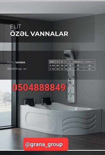 duş kabin: Yeni Vanna, Akril, Ödənişli çatdırılma — 3