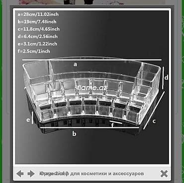 Akrilik kosmetika və aksesuar təşkilatçısı - Material: şəffaf akril
