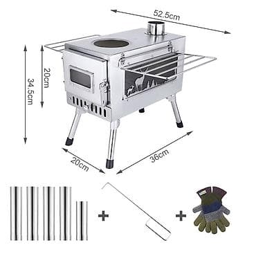 iran sobaları: Kamp odun sobasi Piknik ucun odun peci teze mallar 🔺paslanmaz polad — 3