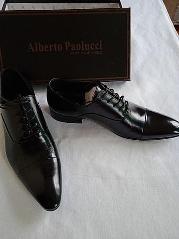 İtaliya "Alberto Paolucci " firmasının natural dəri əl işi qara rəngdə