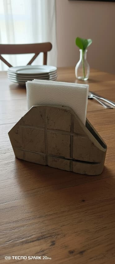 əl mişarı: Masa üçün salfetlik - Material: çay daşı əl işi/daş effektli), iki — 1