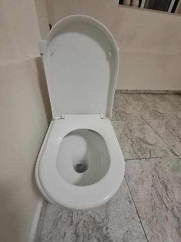 unitas: Ağ rəngli mərtəbəyə quraşdırılan unitaz komplekti - Material: sanitar — 2