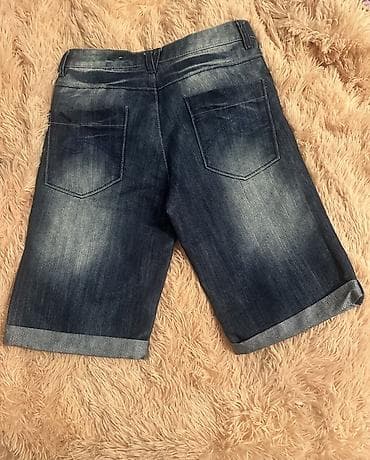 şort: Qadınlar üçün denim şort - Model: Dizə qədər uzunluqda, klassik 5 — 3