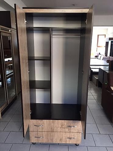 Yeni, 2 qapılı, Siyirməli, Qəhvəyi, Digər material, Açılan, Düz dolab