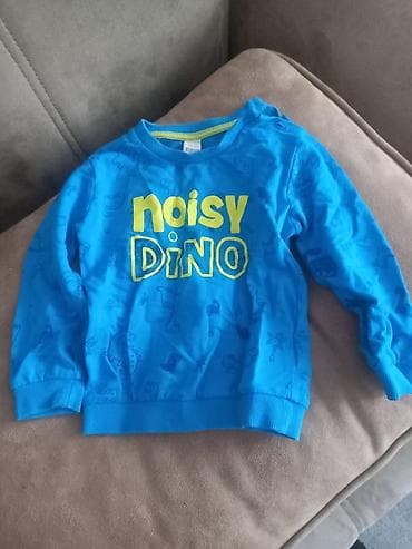 Uşaq sviteri – “Noisy Dino” temalı - Rəng: parlaq mavi - Üzərində