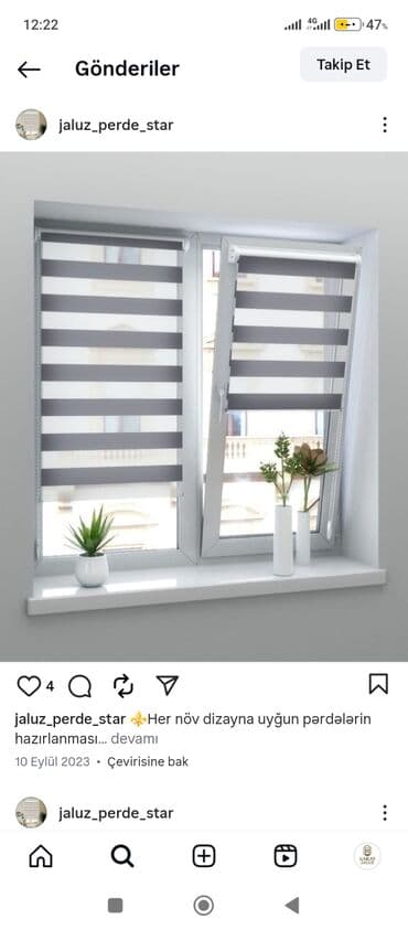 perdə modelləri: Zebra jalüz pərdələr - İkiqat zolaqlı (şəffaf və qapalı) quruluş — 4