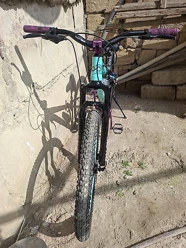 Full Bike dağ velosipedi - Rəng: firuzəyi-göy və bənövşəyi aksentlər — 4