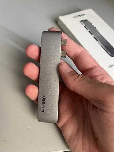 iphone adapter usb: UGREEN USB-C Multifunction Adapter Xüsusiyyətlər: - Giriş: 2x USB‑C — 3