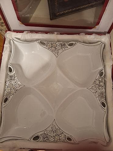 sufre dekoru: İnci Decorated Turkey Design porselen qəlyanaltı/bölgü boşqabı - — 2