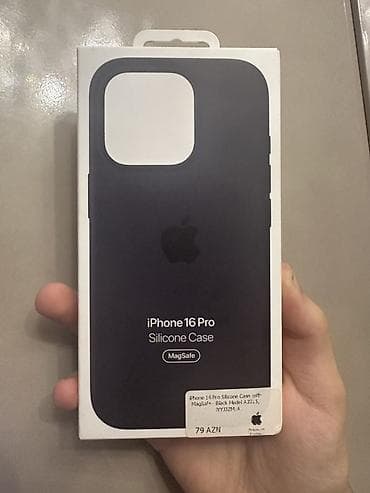 telefonl: Məhsul: Apple iPhone 16 Pro Silicone Case (MagSafe) – Qara Model — 1
