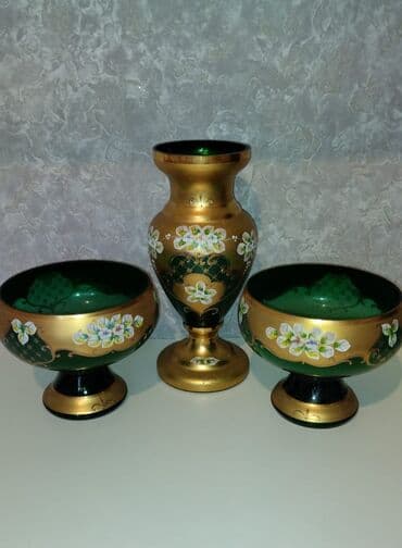 вазы для цветов чехия богемия: Набор ваз, Богемское стекло — 1