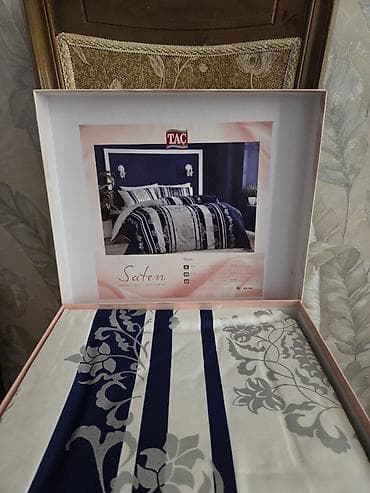 Tekstil: Yeni İki nəfərlik 4 fəsil Satin Yorgan üzü — 1