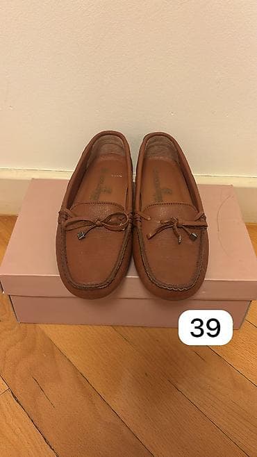 Makasin və loferlər: Qadın dəri loafer ayaqqabı - Rəng: qara - Ölçü: 39 (şəkildə qeyd — 2