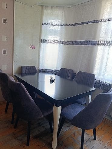 stulla: Qonaq otağı üçün, Açılan, Dördbucaq masa, 6 stul — 1