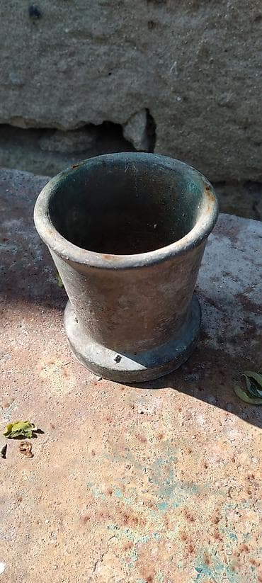 Bürünc havan (kiçik ölçülü) - Material: ağır bürünc/metal ərintisi - — 4