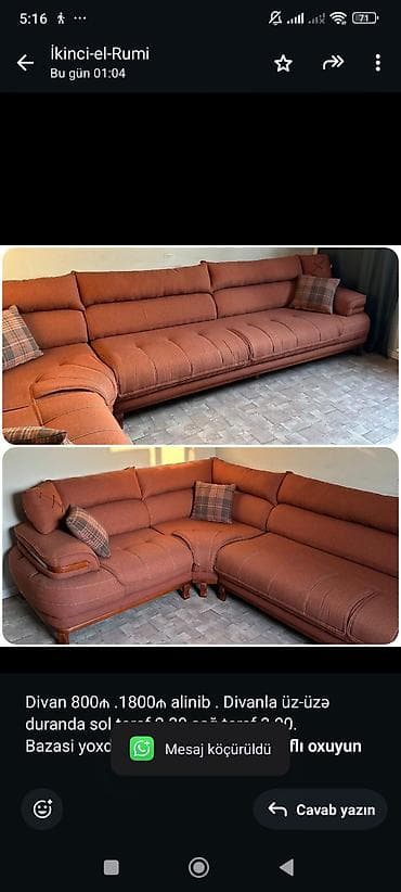 demir alanlar: Künc divan — 1